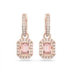 Boucles d'oreilles femme swarovski una métal doré rose et cristaux 5649474 - boucles-d-oreilles-femme - edora - 2