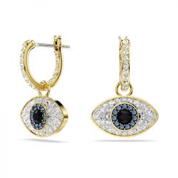 Boucles d'oreilles femme swarovski symbolica métal doré et cristaux 5692163 - boucles-d-oreilles-femme - edora - 2