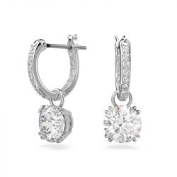 Boucles d'oreilles femme swarovski stilla métal rhodié blanc et cristaux 5636717 - boucles-d-oreilles-femme - edora - 0