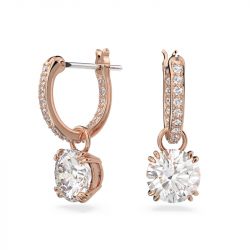 Boucles d'oreilles femme swarovski stilla métal doré rose et cristaux 5639975 - boucles-d-oreilles-femme - edora - 0