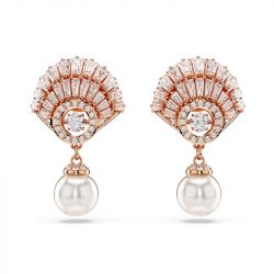 Boucles d'oreilles femme swarovski idyllia métal doré rose et cristaux 5689196 - boucles-d-oreilles-femme - edora - 0