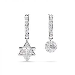 Boucles d'oreilles femme swarovski dextera métal rhodié blanc et cristaux 5693194 - boucles-d-oreilles-femme - edora - 2