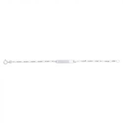 Bracelet bébé gourmette edora or 750/1000 blanc chaîne alternée edol226gr-13  - gourmettes - edora - 2