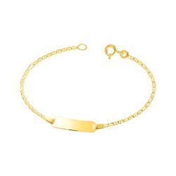 Bracelet bébé gourmette edora or 375/1000 jaune maille marine edo630042-13 - gourmettes - edora - 0