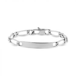 Bracelet gourmette identité argent 925/1000 argenté - gourmette bébé, homme & femme, bracelets  - edora - gourmettes - edora - 0