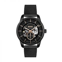 Montre homme automatique sport lux sophio hugo boss acier noir 1514035 - montres-homme - edora - 0