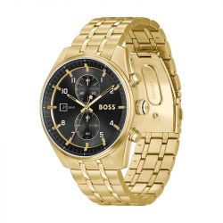 Montre homme chronographe skytraveller hugo boss acier doré 1514152 - montres-homme - edora - 2