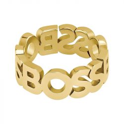 Bague homme hugo boss acier doré taille m 1580446m - bagues-homme - edora - 0