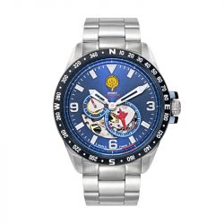 Montre homme automatique athos 6 patrouille de france acier argenté 668124 - montres-homme - edora - 0