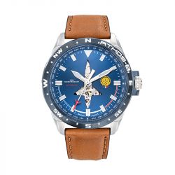 Montre homme automatique athos 8 patrouille de france cuir marron 668096 - montres-homme - edora - 0