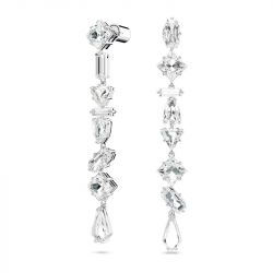 Boucles d'oreilles femme pendantes  mesmera métal rhodié et cristaux  5671807 - boucles-d-oreilles-femme - edora - 0