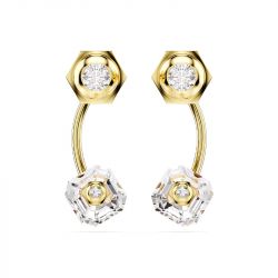 Boucles d'oreilles femme pendantes transformables numina swarovski métal doré et cristaux 5677980  - boucles-d-oreilles-femme - edora - 2