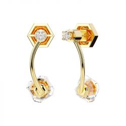 Boucles d'oreilles femme pendantes transformables numina swarovski métal doré et cristaux 5677980  - boucles-d-oreilles-femme - edora - 3