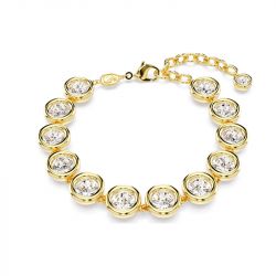 Bracelet femme tennis imber swarovski métal doré et cristaux 5682586 - bracelets-femme - edora - 0