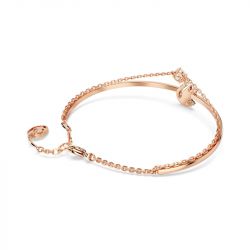 Bracelet femme jonc swan swarovski métal doré rose et cristaux 5678048 - bracelets-femme - edora - 3