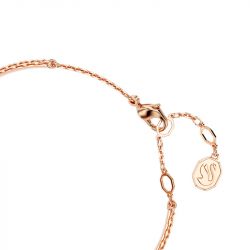 Bracelet femme jonc swan swarovski métal doré rose et cristaux 5678048 - bracelets-femme - edora - 4