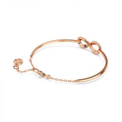 Bracelet femme jonc hyperbola swarovski métal doré rose et cristaux 5679443 - bracelets-femme - edora - 2