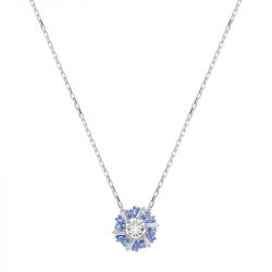 Collier femme idyllia swarovski métal argenté et cristaux 5680013 - colliers-femme - edora - 0