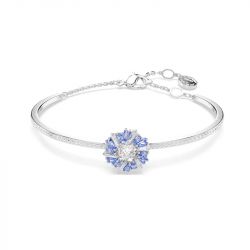 Bracelet femme jonc idyllia swarovski métal rhodié et cristaux 5680014 - bracelets-femme - edora - 0