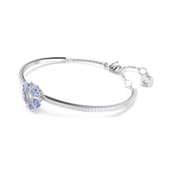 Bracelet femme jonc idyllia swarovski métal rhodié et cristaux 5680014 - bracelets-femme - edora - 2