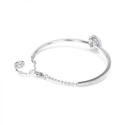 Bracelet femme jonc idyllia swarovski métal rhodié et cristaux 5680014 - bracelets-femme - edora - 3