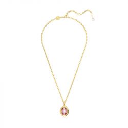 Collier femme imber swarovski métal doré et cristal rose 5682531 - colliers-femme - edora - 2