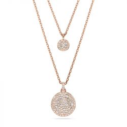 Collier femme multiple sublima swarovski métal doré rose 5683449 - colliers-femme - edora - 0