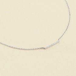 Collier femme ras du cou agatha barshine argenté 02620533-136-tu - colliers-femme - edora - 0