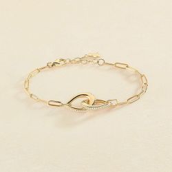 Bracelet femme gemini agatha argent 925/1000 doré et oxydes 02490080-137-tu - bracelets-femme - edora - 0