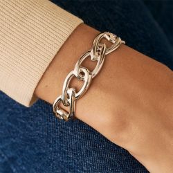 Bracelet femme manchette iconique agatha argent 925/1000 02420692-050-tu - bracelets-femme - edora - 1