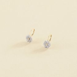 Boucles d'oreilles femme pendantes agatha blossom doré 02390503-256-tu - boucles-d-oreilles-femme - edora - 0