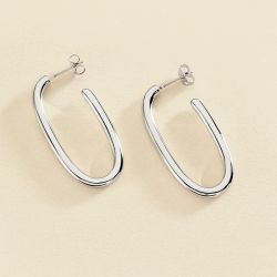 Boucles d'oreilles femme créoles agatha chain argenté 02350943-064-tu - creoles - edora - 0