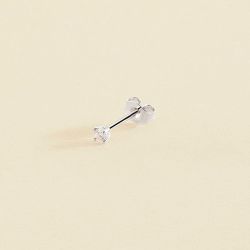 Boucle d'oreille femme piercing puce mini agatha argent 925/1000 et oxyde 02320992-136-tu - boucles-d-oreilles-femme - edora - 0