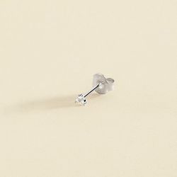 Boucle d'oreille femme piercing puce minpunta agatha argent 925/1000 et oxydes 02320766-136-tu - boucles-d-oreilles-femme - edora - 0