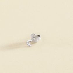 Boucle d'oreille femme piercing puce lunita agatha argent 925/1000 et oxydes 02320760-136-tu - boucles-d-oreilles-femme - edora - 0