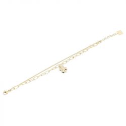 Bracelet femme tendre zag bijoux acier doré et oxydes sbs23066-01wht - bracelets-femme - edora - 3