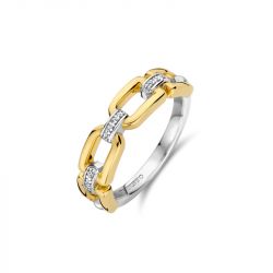 Bague femme ti sento argent 925/1000 bicolore et oxydes taille 56 12321zy - bagues-femmes - edora - 4