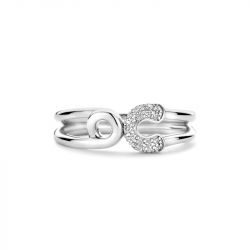 Bague femme ti sento argent 925/1000 et oxydes taille 54 12333zi - bagues-femmes - edora - 3