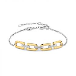 Bracelet femme ti sento argent 925/1000 doré et oxydes 23032zy - bracelets-femme - edora - 0