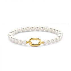 Bracelet femme ti sento argent 925/1000 doré et perles 23037yp - bracelets-femme - edora - 0