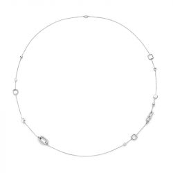 Collier femme sautoir ti sento argent 925/1000 argenté et oxydes 34045zi - colliers-femme - edora - 3