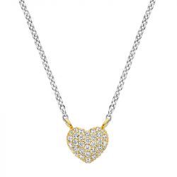 Collier femme necklace ti sento argent 925/1000 bicolore et oxydes 3899zy - colliers-femme - edora - 0