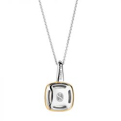 Collier femme suspension ti sento argent 925/1000 bicolore et nacre 6829mw - colliers-femme - edora - 3