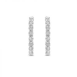 Boucles d'oreilles femme créoles ti sento argent 925/1000 et  oxydes 7958zi - boucles-d-oreilles-femme - edora - 2