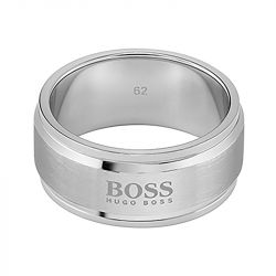 Bague homme hugo boss acier argenté taille l 1580254l - bagues-homme - edora - 0