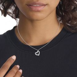 Collier femme cœur calvin klein acier blanc 35000384 - colliers-femme - edora - 1