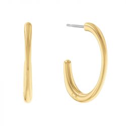 Boucles d'oreilles femme calvin klein acier doré 35000347 - creoles - edora - 0