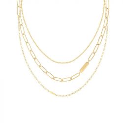 Collier femme calvin klein acier doré 35000433 - colliers-femme - edora - 0