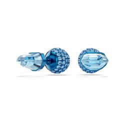 Boucles d'oreilles femme puces swarovski lucent bleu et cristaux 5680693 - boucles-d-oreilles-femme - edora - 0