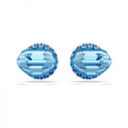 Boucles d'oreilles femme puces swarovski lucent bleu et cristaux 5680693 - boucles-d-oreilles-femme - edora - 3